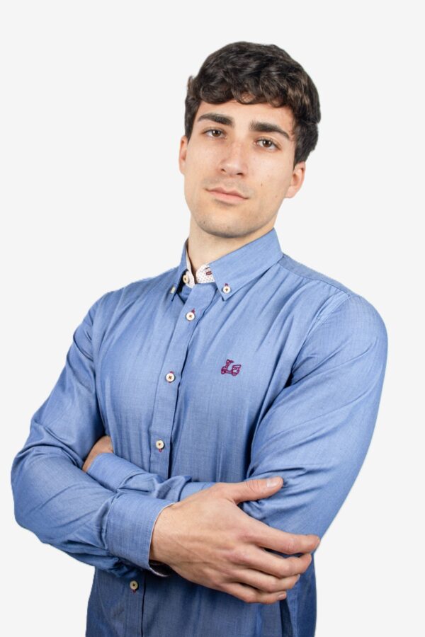 Camisa color denim índigo - Imagen 2