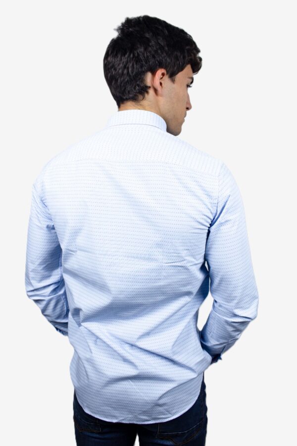 Camisa celeste de topitos - Imagen 3