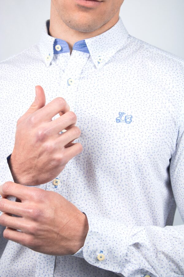 Camisa estampada floral y topitos - Imagen 2