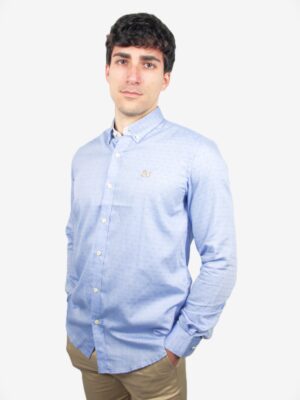 Camisa estampada celeste