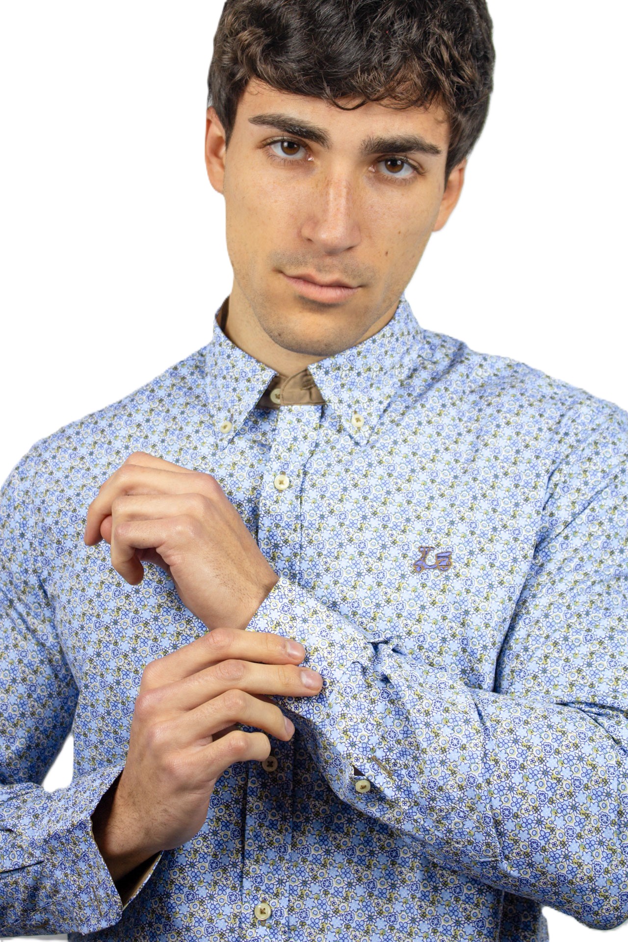 Camisa estampado floral azul 2 Camisa estampado floral azul - Imagen 2