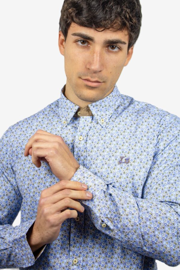 Camisa estampado floral azul - Imagen 2