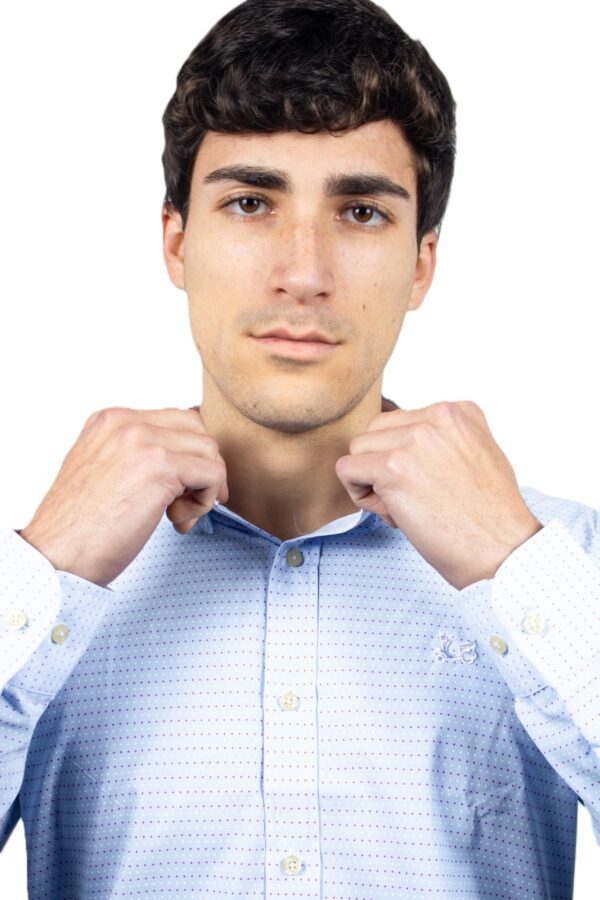 Camisa celeste de topitos - Imagen 2