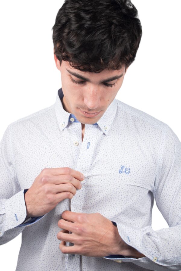 Camisa estampada floral y topitos - Imagen 3