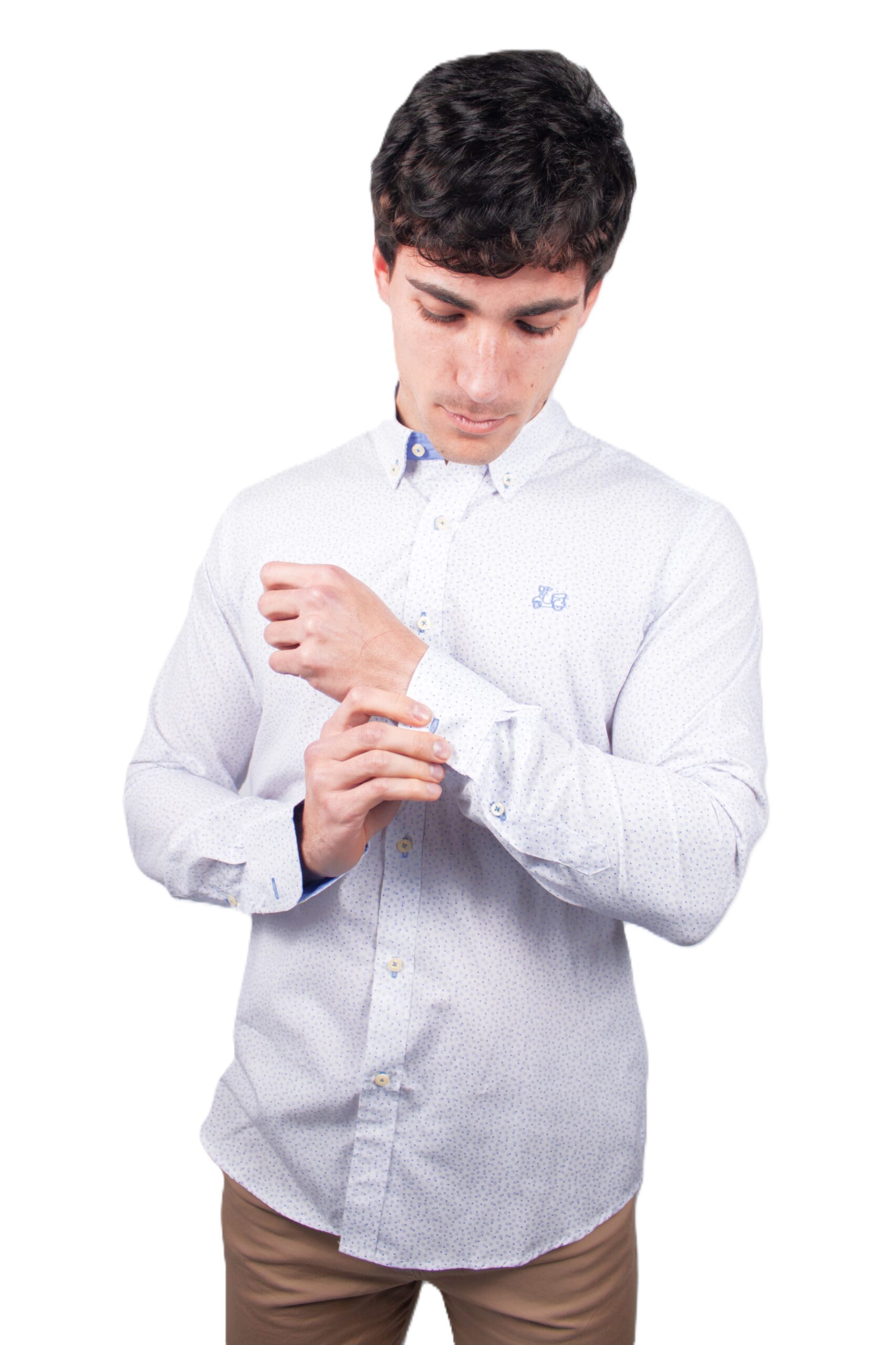 Camisa estampada floral y topitos 1 Camisa estampada floral y topitos