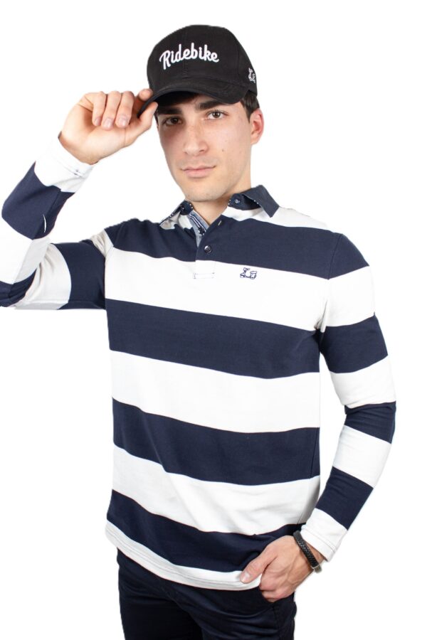 Polo rayas anchas