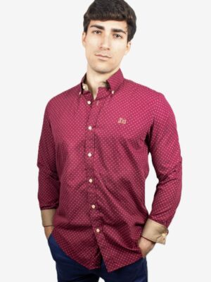 Camisa Estampado Burdeos