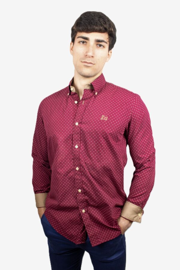 Camisa Estampado Burdeos