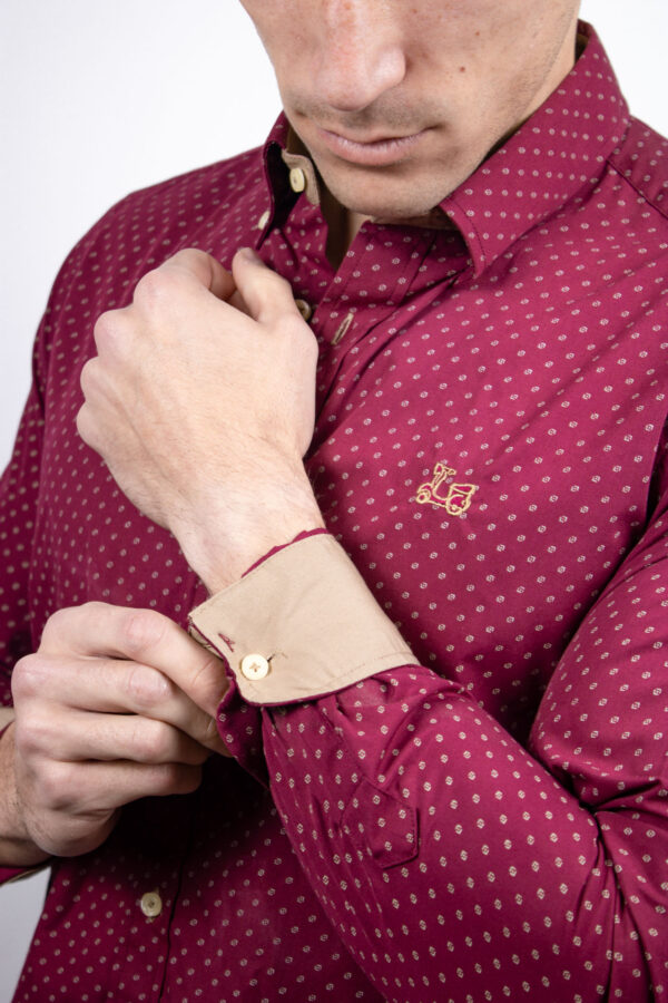 Camisa Estampado Burdeos - Imagen 2