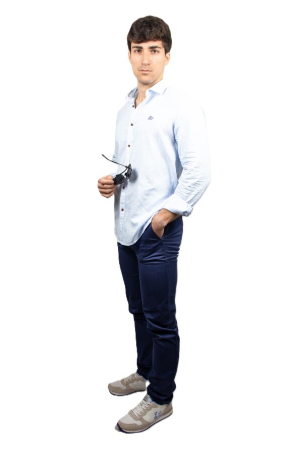 Camisa de lino básica cuello italiano [+8 colores] - Imagen 12