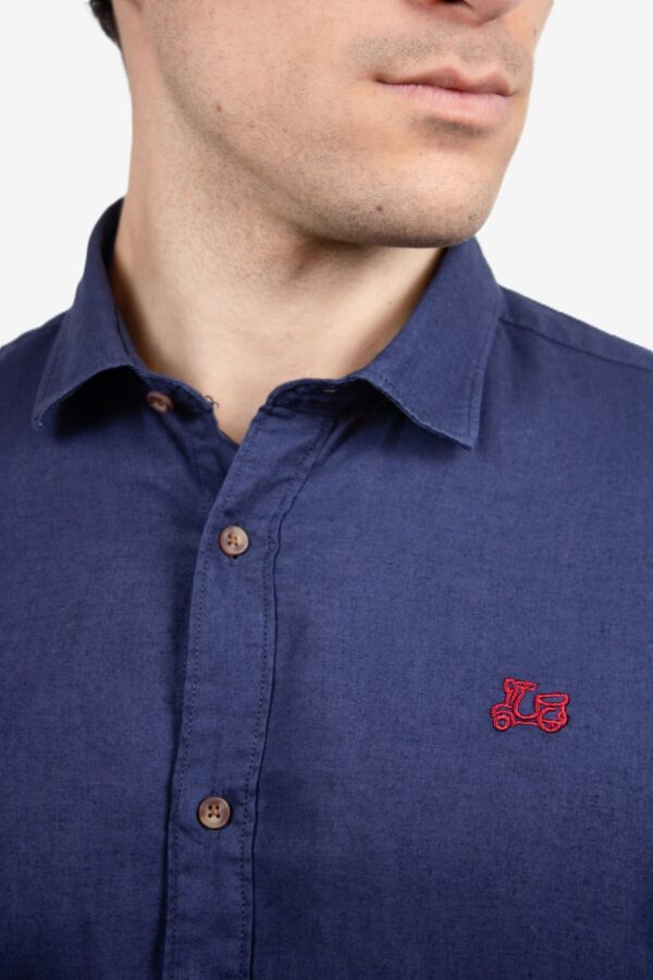Camisa de lino básica cuello italiano [+8 colores] - Imagen 13