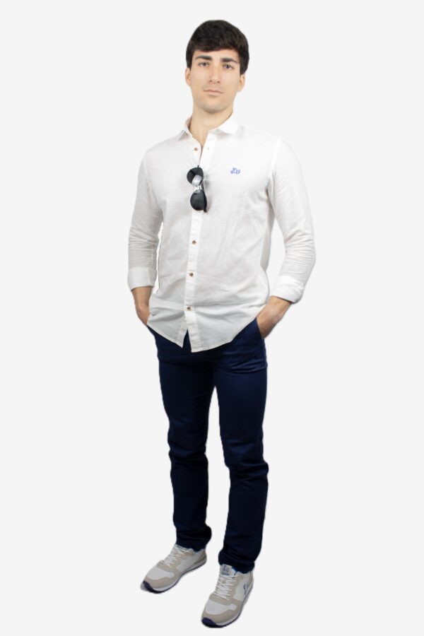 Camisa de lino básica cuello italiano [+8 colores] - Imagen 27