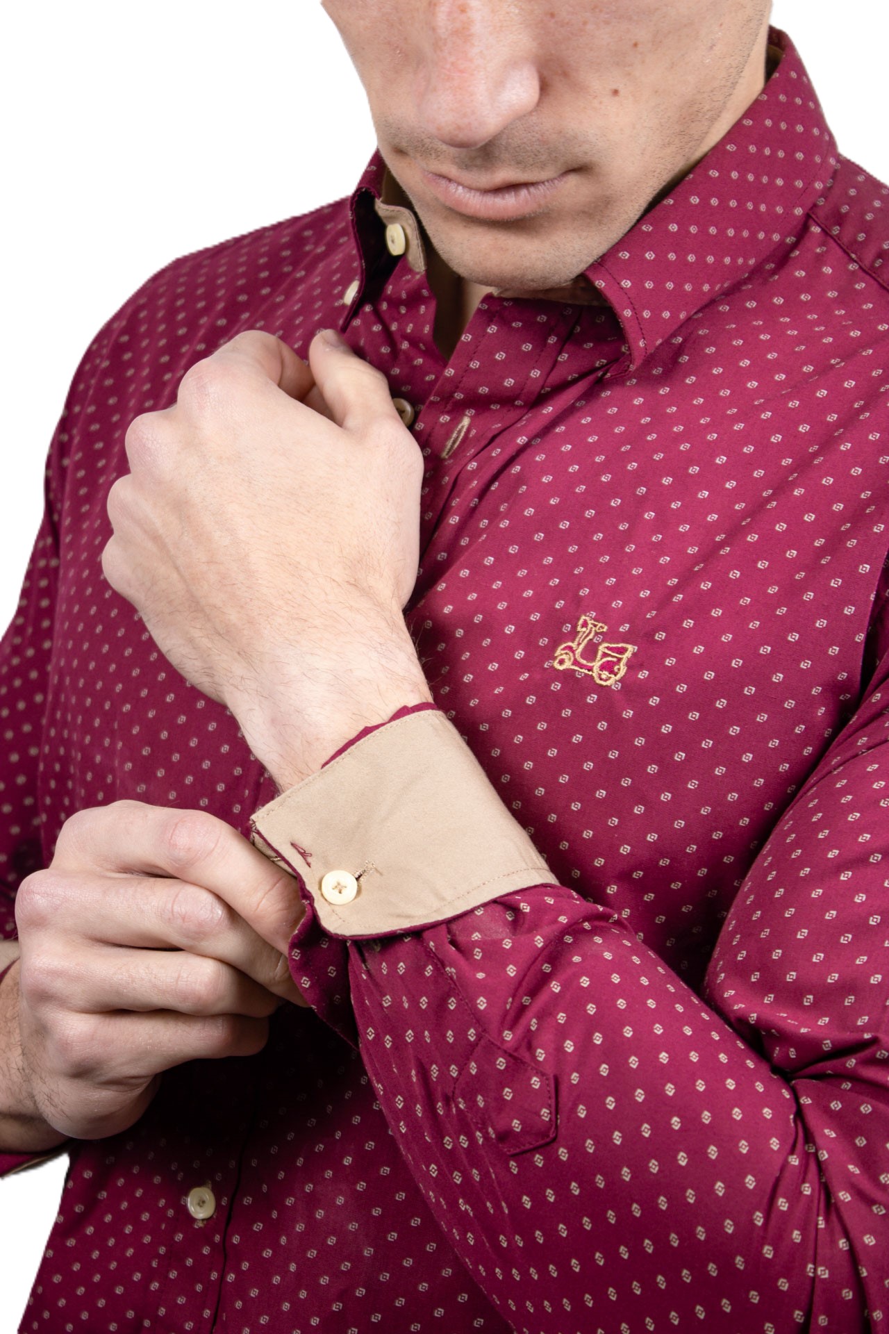 Camisa Estampado Burdeos 2 Camisa Estampado Burdeos - Imagen 2