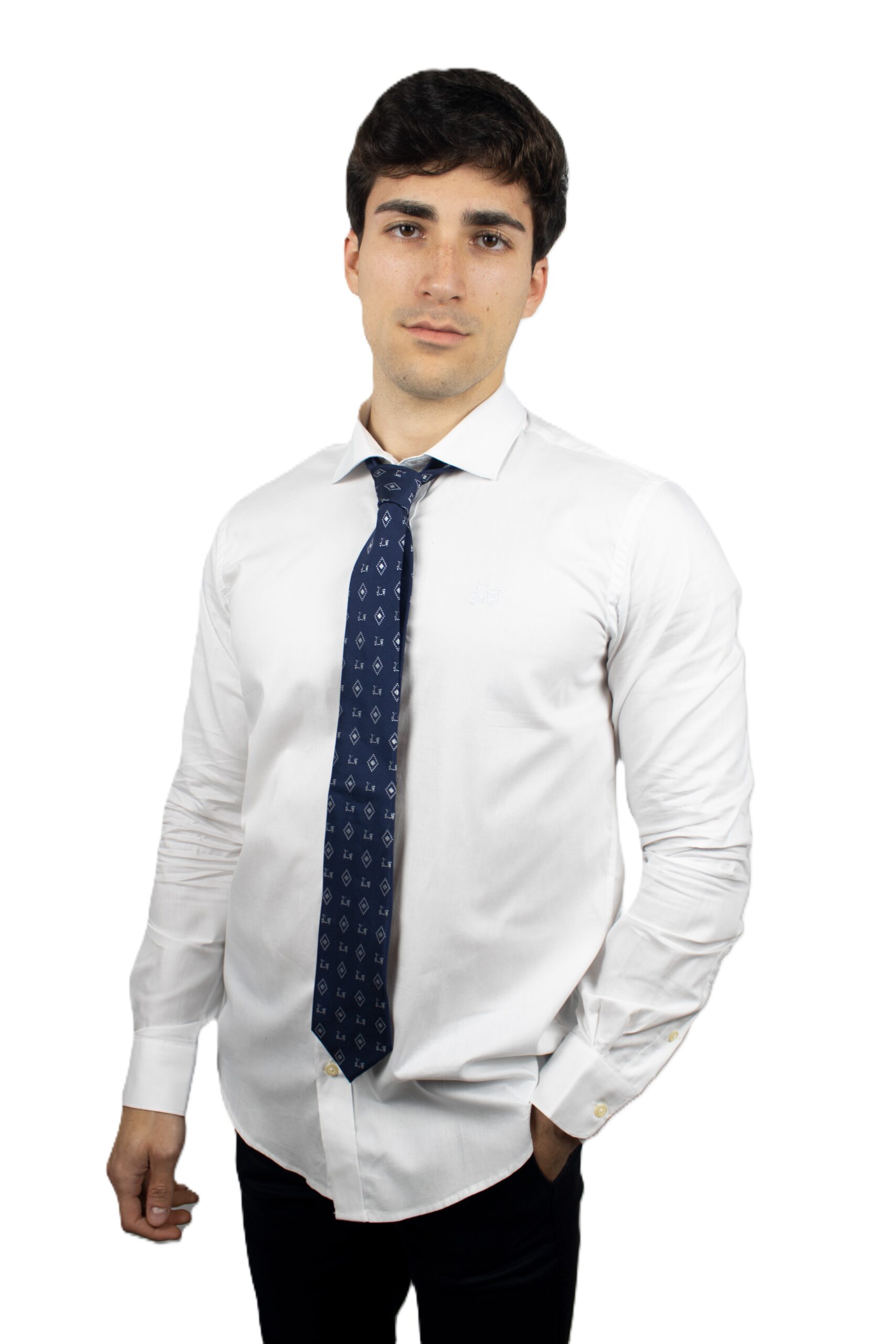 Camisa Blanca cuello italiano 1 Camisa Blanca cuello italiano