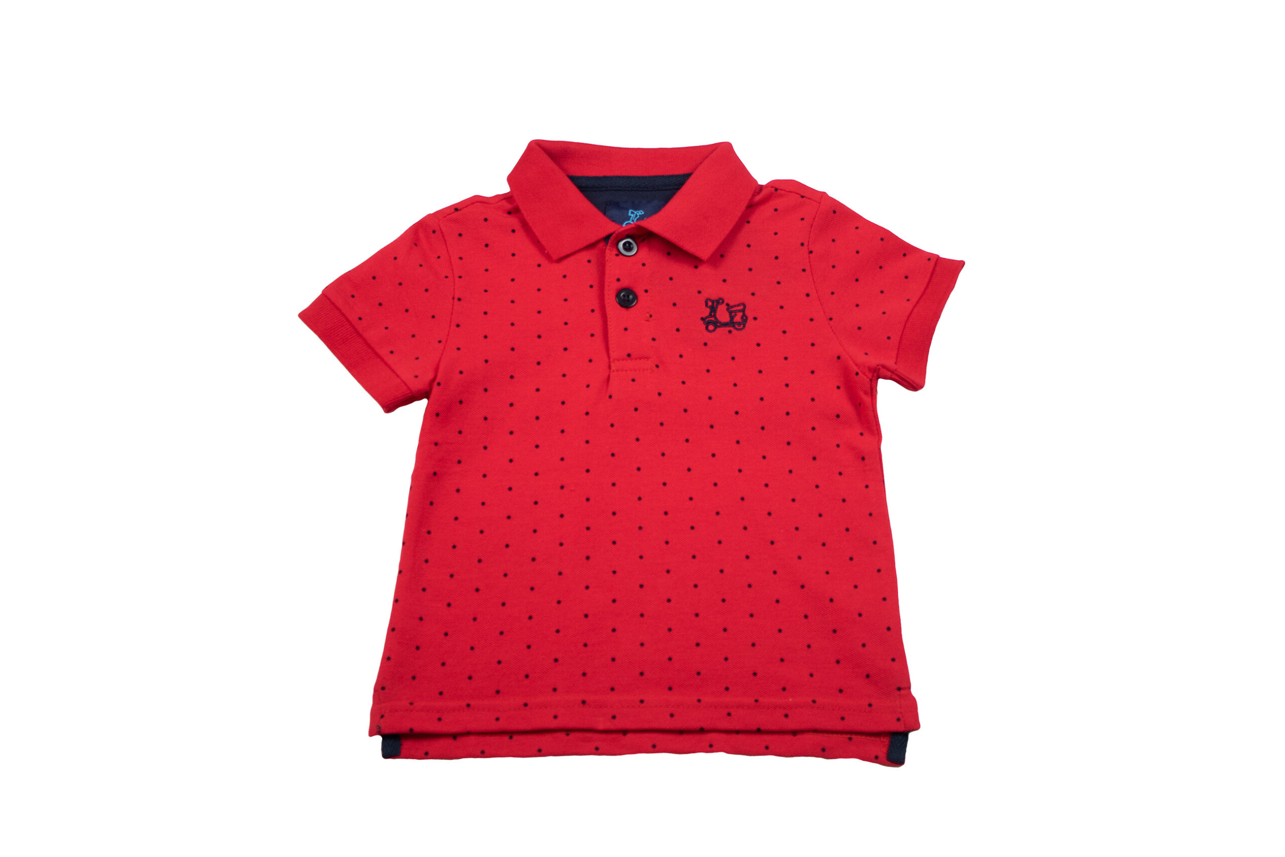 Polo piqué de niño estampado topitos 2 Polo piqué de niño estampado topitos - Imagen 2
