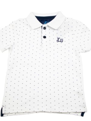 Polo piqué de niño estampado topitos